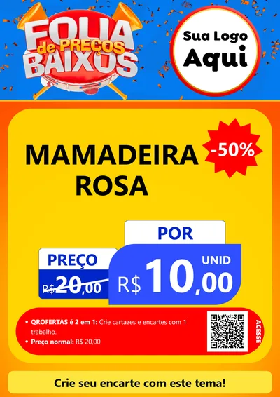 Modelo de Cartaz para Cartaz A4 Vertical com o tema Folia de Preços Baixos para Bebês