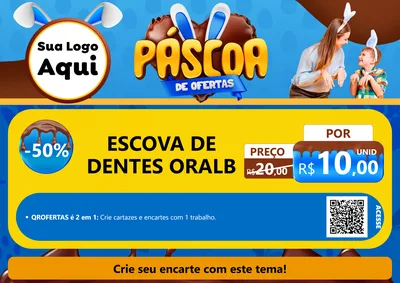 Modelo de Cartaz para Cartaz A4 Horizontal com o tema Páscoa de Ofertas para Higiene Pessoal