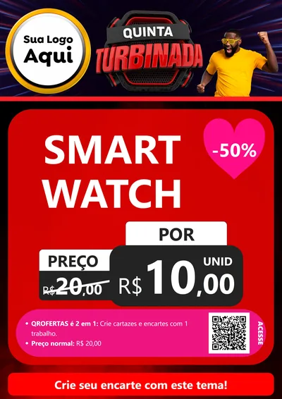 Modelo de Cartaz para Cartaz A4 Vertical com o tema Quinta Turbinada para Informática