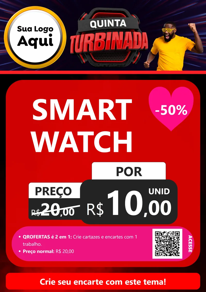 Modelo de Cartaz para Cartaz A4 Vertical com o tema Quinta Turbinada para Informática