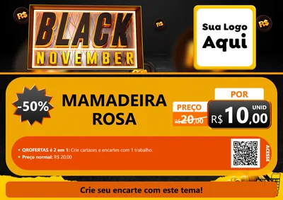 Modelo de Cartaz para Cartaz A4 Horizontal com o tema Black November para Bebês