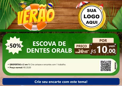 Modelo de Cartaz para Cartaz A4 Horizontal com o tema Verão para Higiene Pessoal