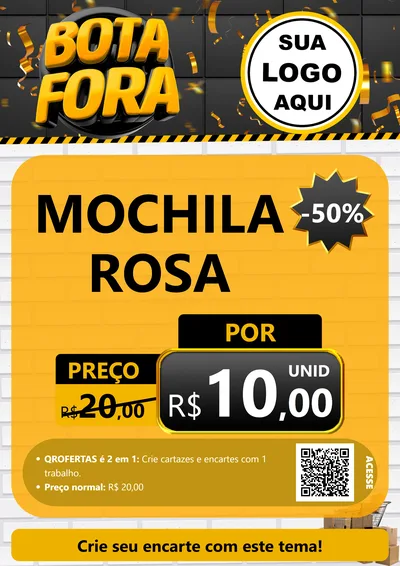 Modelo de Cartaz para Cartaz A4 Vertical com o tema Bota Fora para Papelaria