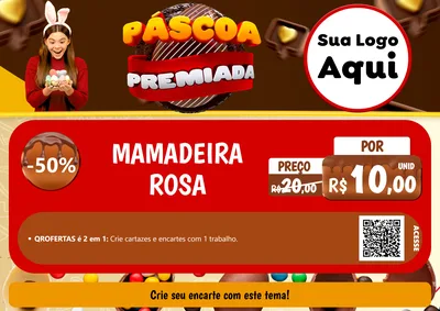 Modelo de Cartaz para Cartaz A4 Horizontal com o tema Páscoa Premiada para Bebês