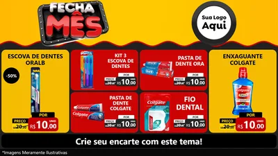 Modelo de TV para TV Horizontal com o tema Fecha Mês para Higiene Pessoal