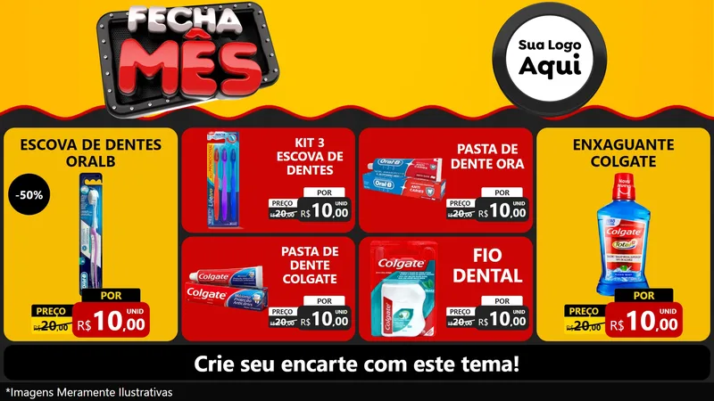 Modelo de TV para TV Horizontal com o tema Fecha Mês para Higiene Pessoal