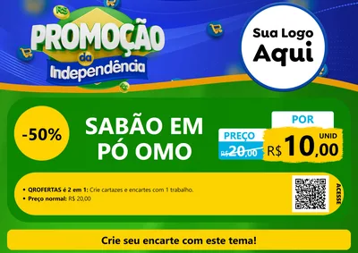 Modelo de Cartaz para Cartaz A4 Horizontal com o tema Promoção da Independência para Produtos de Limpeza