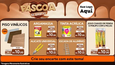 Modelo de TV para TV Horizontal com o tema Páscoa de Ofertas para Material para Construção