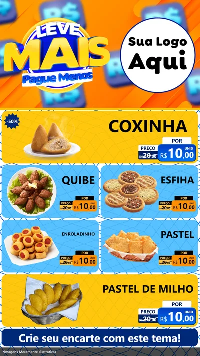 Modelo de TV para TV Vertical com o tema Leve Mais, Pague Menos para Salgadaria