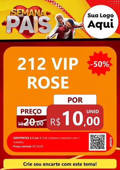 Modelo de Cartaz para Cartaz A4 Vertical com o tema Semana Dos Pais para Perfumes