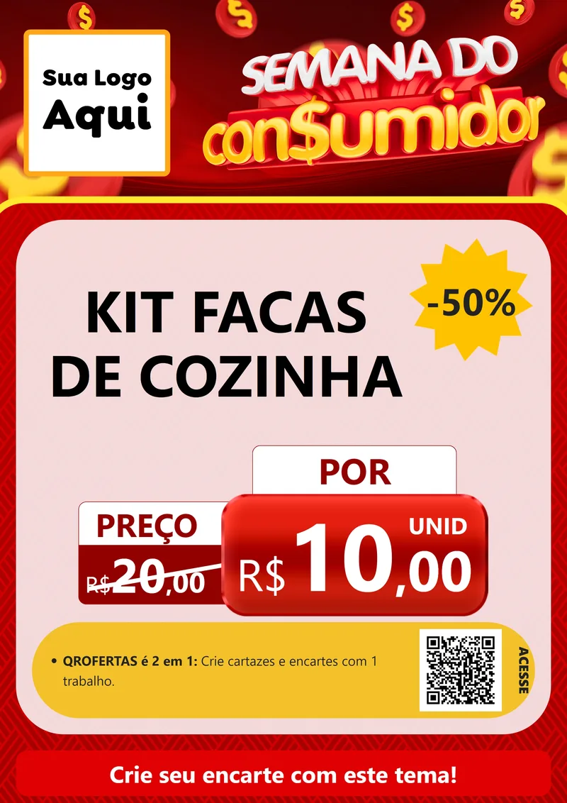 Modelo de Cartaz para Cartaz A4 Vertical com o tema Semana do Consumidor para Utilidades Domésticas
