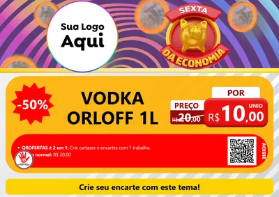 Modelo de Cartaz para Cartaz A4 Horizontal com o tema Sexta da Economia para Distribuidora de bebidas