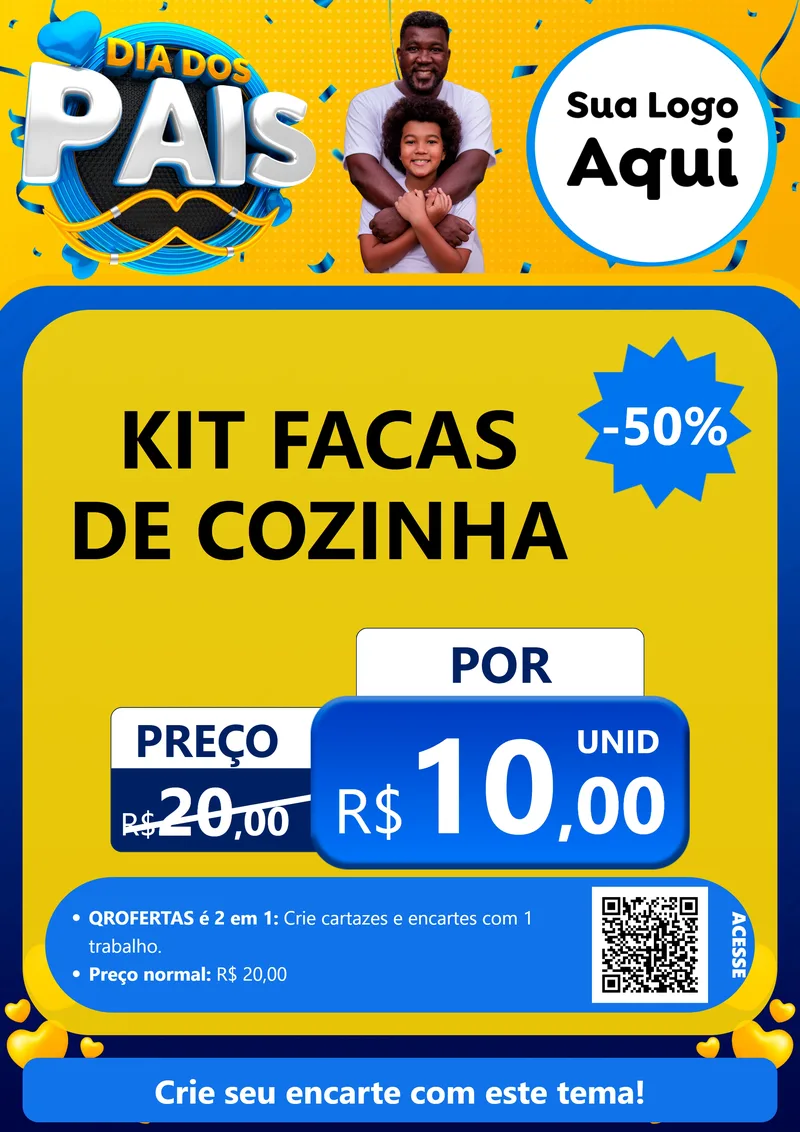 Modelo de Cartaz para Cartaz A4 Vertical com o tema Dia dos Pais para Utilidades Domésticas