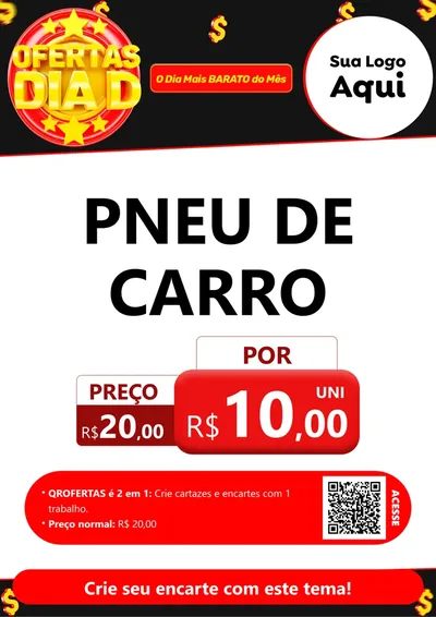 Modelo de Cartaz para Cartaz A4 Vertical com o tema Dia D para Auto peças
