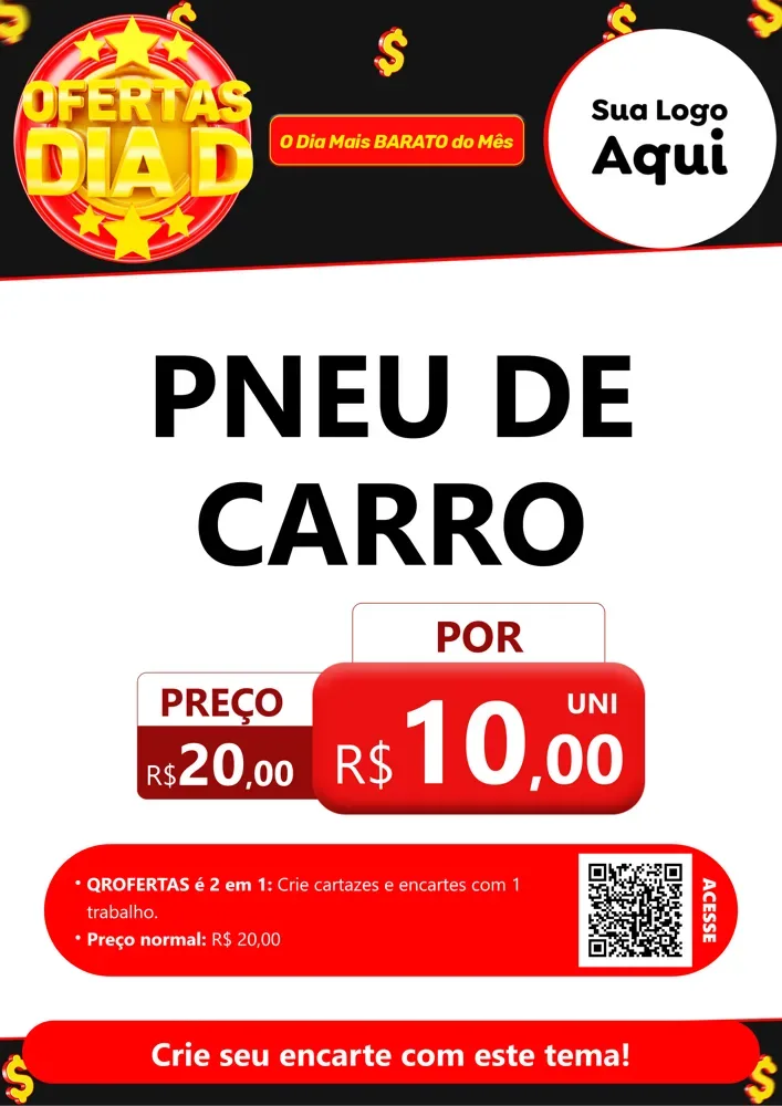 Modelo de Cartaz para Cartaz A4 Vertical com o tema Dia D para Auto peças