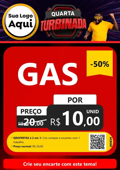 Modelo de Cartaz para Cartaz A4 Vertical com o tema Quarta Turbinada para Água e gás