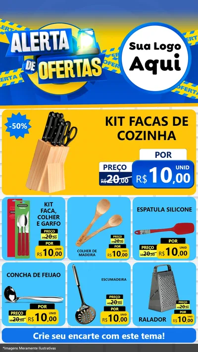 Modelo de Rede Social para Stories com o tema Alerta de Ofertas para Utilidades Domésticas