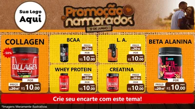Modelo de TV para TV Horizontal com o tema Promoção Namorados para Suplementos alimentares