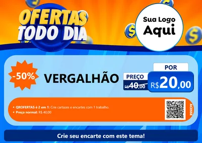 Modelo de Cartaz para Cartaz A4 Horizontal com o tema Ofertas Todo Dia para Ferragens