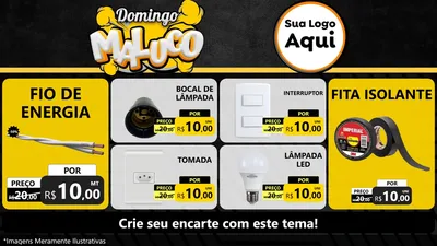 Modelo de TV para TV Horizontal com o tema Domingo Maluco para Materiais Elétricos