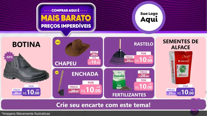 Modelo de TV para TV Horizontal com o tema Mais Barato para Agropecuária