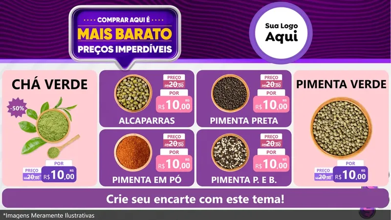 Modelo de TV para TV Horizontal com o tema Mais Barato para Produtos Naturais