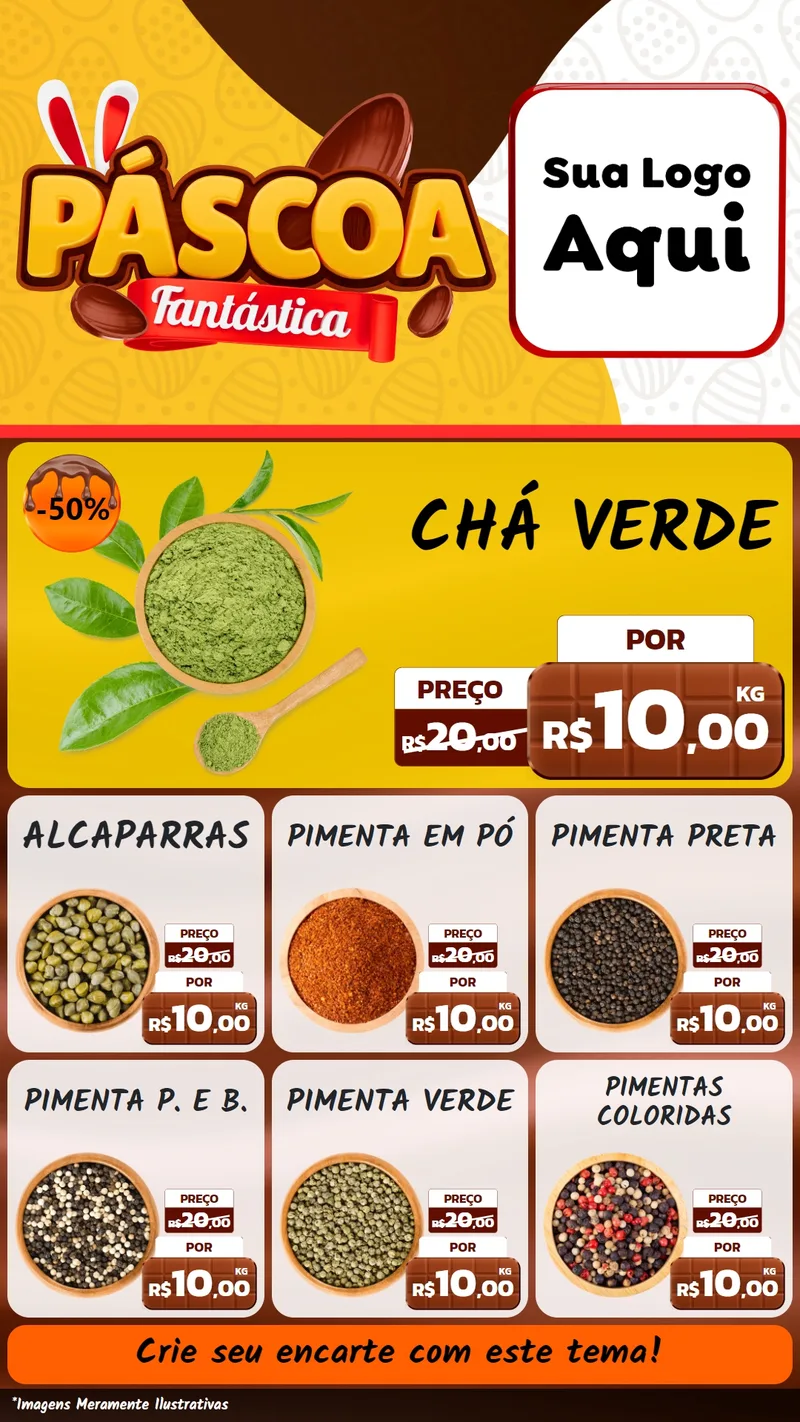 Modelo de Rede Social para Stories com o tema Páscoa Fantástica para Produtos Naturais