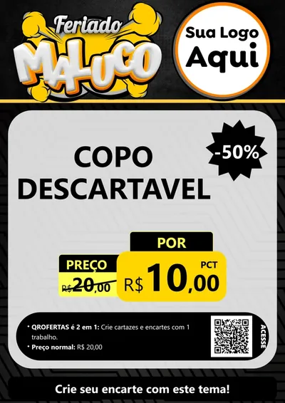 Modelo de Cartaz para Cartaz A4 Vertical com o tema Feriado Maluco para Embalagens