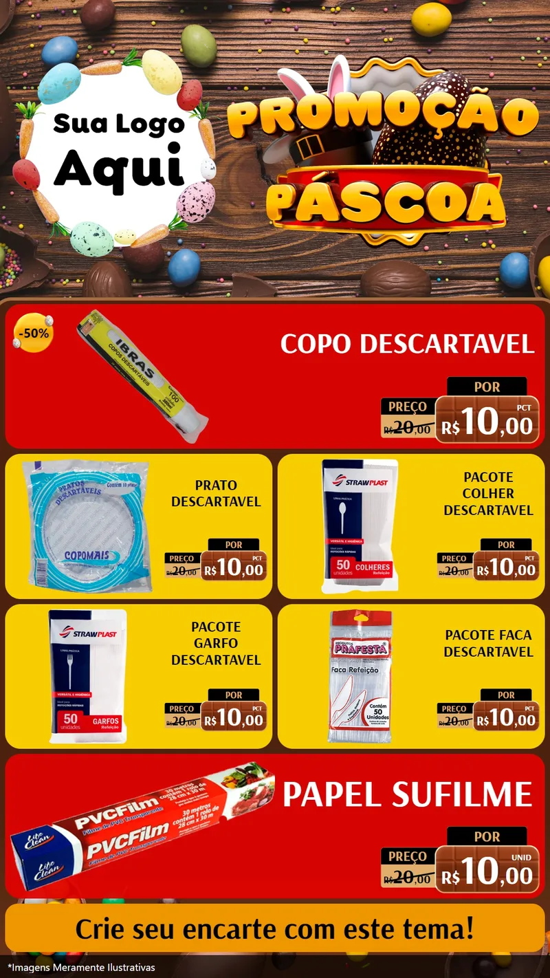 Modelo de TV para TV Vertical com o tema Promoção Páscoa para Embalagens