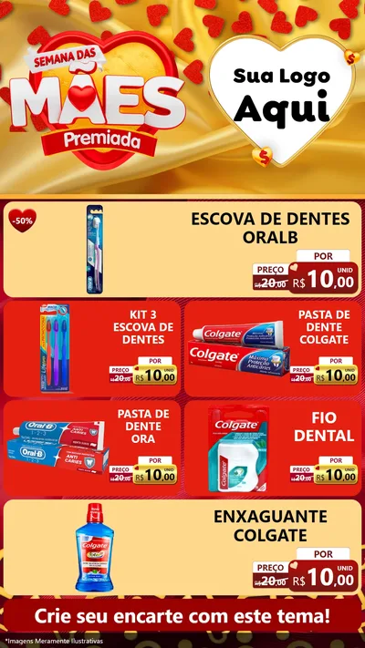 Modelo de TV para TV Vertical com o tema Semana das Mães Premiada para Higiene Pessoal