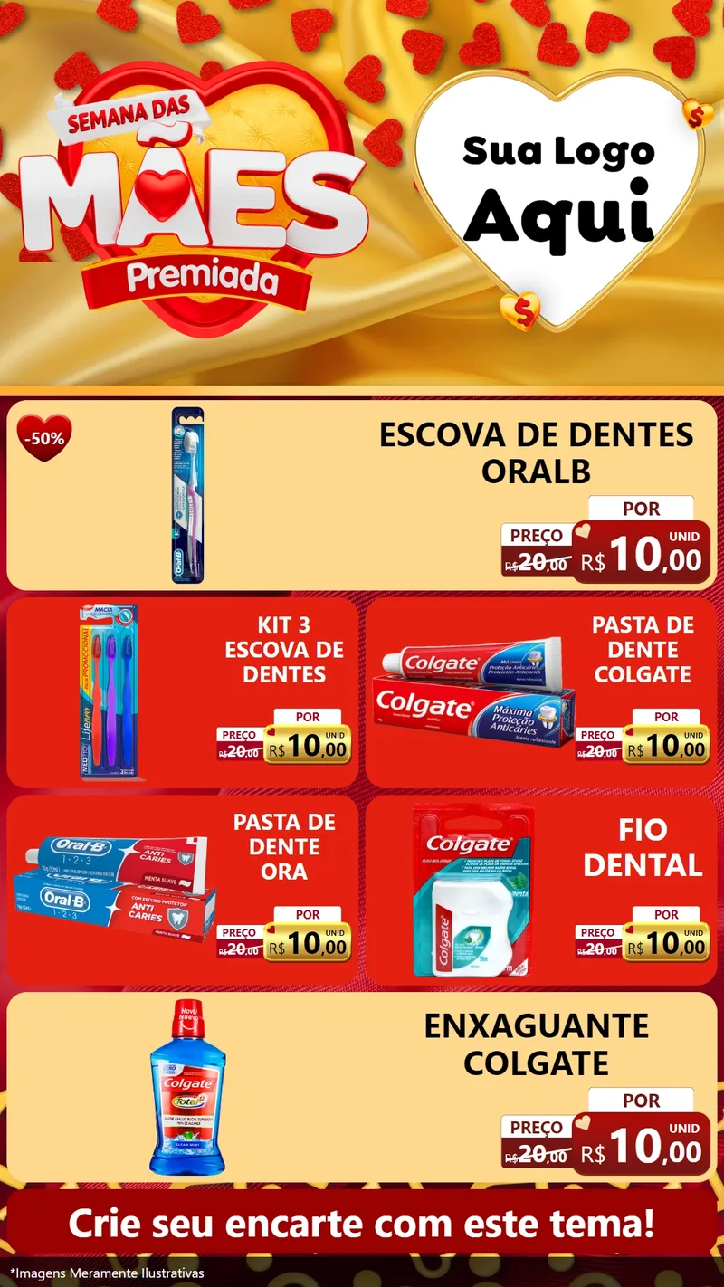 Modelo de TV para TV Vertical com o tema Semana das Mães Premiada para Higiene Pessoal