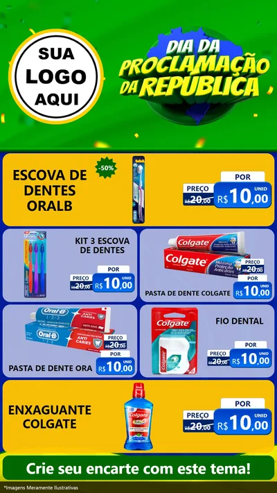 Modelo de TV para TV Vertical com o tema Dia Da Proclamação Da República para Higiene Pessoal
