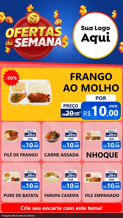 Modelo de Rede Social para Stories com o tema Ofertas Da Semana para Restaurante