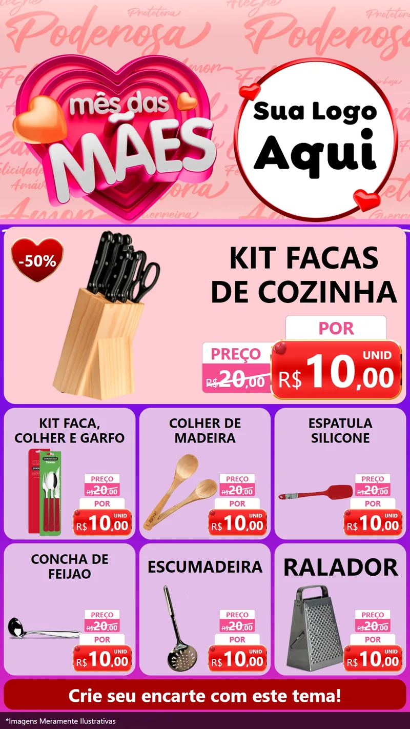 Modelo de Rede Social para Stories com o tema Mês Das Mães para Utilidades Domésticas