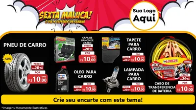 Modelo de TV para TV Horizontal com o tema Sexta Maluca! para Auto peças