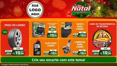 Modelo de TV para TV Horizontal com o tema Um Natal de Ofertas para Auto peças