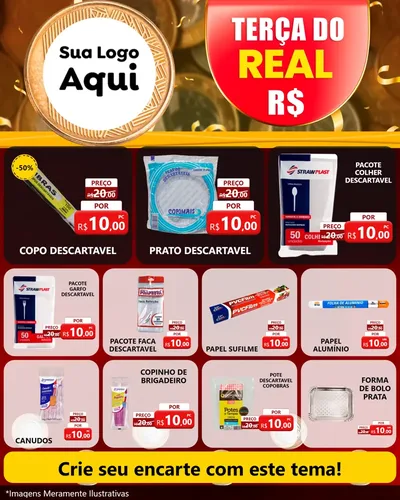 Modelo de Rede Social para Feed Instagram com o tema Terça do Real para Embalagens