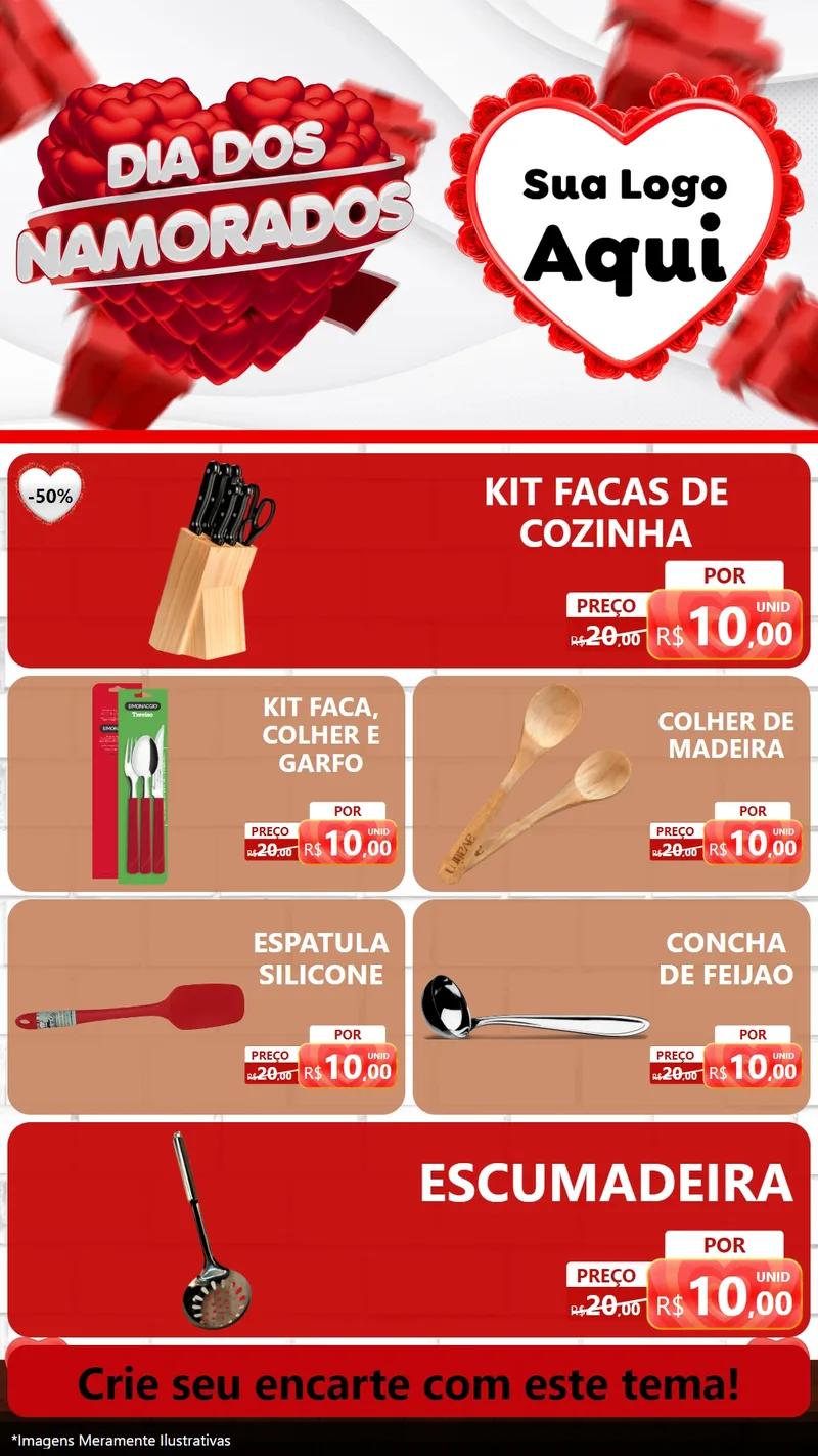 Modelo de TV para TV Vertical com o tema Dia dos Namorados para Utilidades Domésticas
