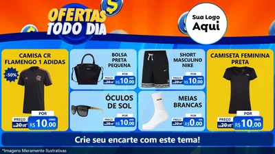 Modelo de TV para TV Horizontal com o tema Ofertas Todo Dia para Roupas e acessórios