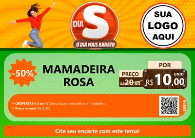 Modelo de Cartaz para Cartaz A4 Horizontal com o tema Dia S - O Dia Mais Barato para Bebês