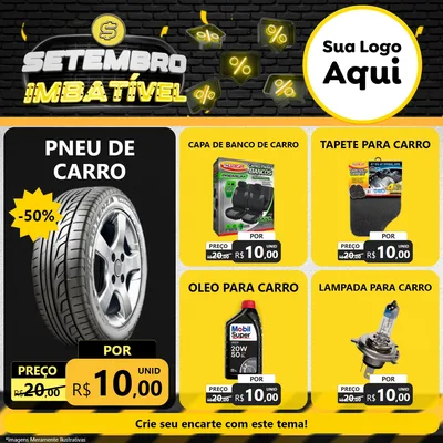 Modelo de Rede Social para Feed Facebook com o tema Setembro Imbatível para Auto peças