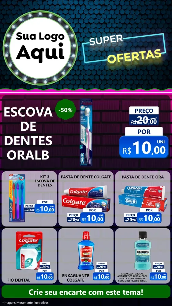 Modelo de Rede Social para Stories com o tema Super Ofertas para Higiene Pessoal