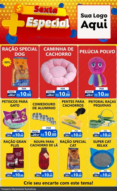 Modelo de Encarte para Encarte Grande com o tema Sexta Mais Especial para Pet Shop