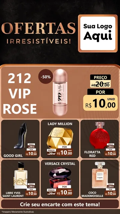 Modelo de Rede Social para Stories com o tema Ofertas Irresistíveis! para Perfumes