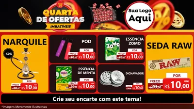 Modelo de TV para TV Horizontal com o tema Quarta de Ofertas Imbatíveis para Tabacaria