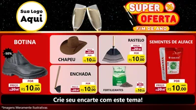 Modelo de TV para TV Horizontal com o tema Super Oferta Fim de Ano para Agropecuária