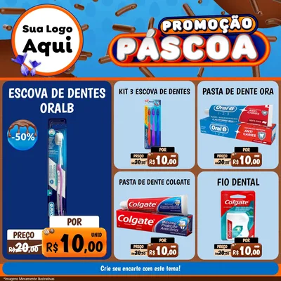 Modelo de Rede Social para Feed Facebook com o tema Promoção Páscoa para Higiene Pessoal
