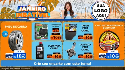 Modelo de TV para TV Horizontal com o tema Janeiro Imbatível para Auto peças