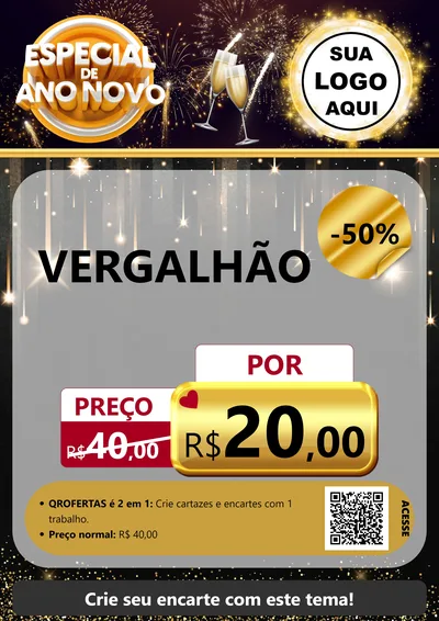 Modelo de Cartaz para Cartaz A4 Vertical com o tema Especial de Ano Novo para Ferragens