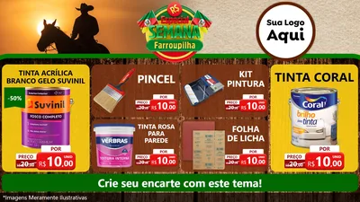 Modelo de TV para TV Horizontal com o tema Especial Semana Farroupilha para Tintas e Ferramentas